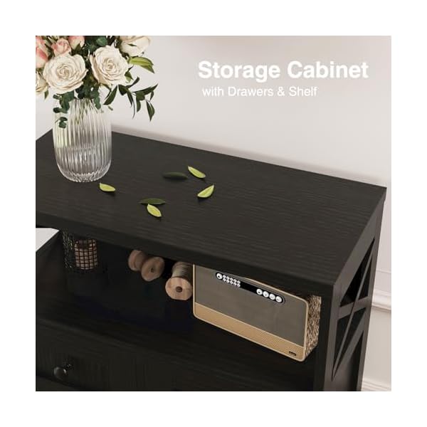 Black storage cabinet with drawers and shelves freestanding black kitchen pantry storage cabinet floor storage cabinet hutch cupboard black for diningliving roomhome office  urban country home decor