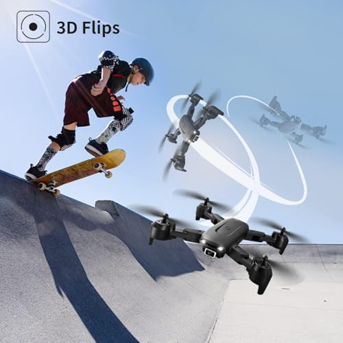 Image of Amitasha Remote Control Camera Drone 4k 1080p Gesture Control Altitude Hold, Headless Mode 3D Flips, App Control, Trajectory Flight RC Drone with Camera for Kids & Adult
