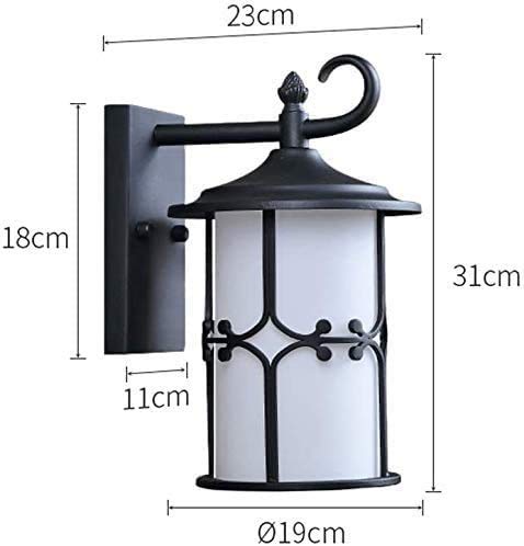 Aplique de pared para patio exterior E27 linterna de aluminio blanco mate 7