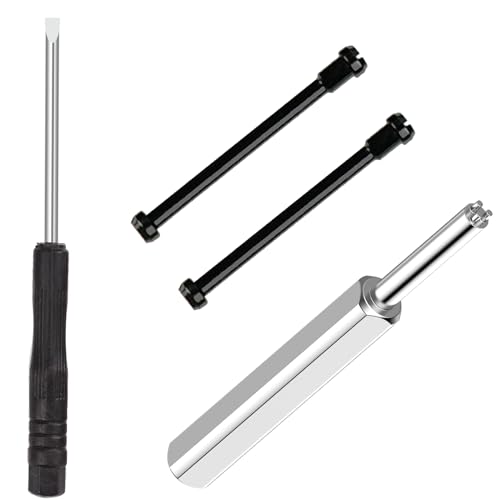 Screw Rod Fit for Amazfit T-Rex 3 A2322 Rugged/Military Watch 48mm, Stainless Steel Link Bar Replacement Screws with Screwdrivers Removal Tool for T-Rex3 Accessory (Black)