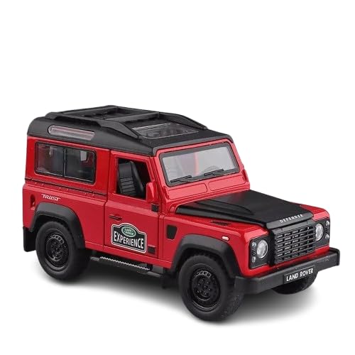 Image of Alokik Enterprise 1:32 Land Rover Defender SUV 110 Diecast Metal Pull Back Car with 6 Openable Doors with Sounds and Lights Toy Decoration car Best Gift Toys for Kids 【Red】