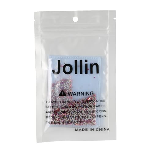 Image of Jollin Glue Fix Crystal Flatback Rhinestones Glass Diamantes Gems for Nail Art Crafts Decorations Clothes Shoes(ss4 2880pcs, Red AB)