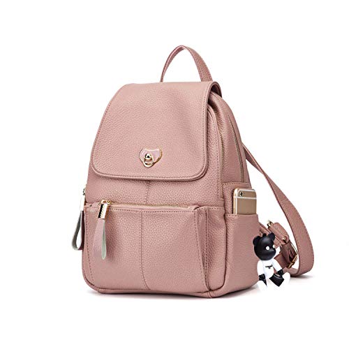 AINUOEY Mujer Bolsos Mochila Vestir Antirobo Pequeña Casual Bandolera Cuero Hombro Piel