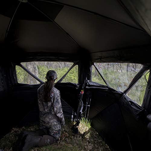 Barronett Blinds Barronett BL550BW Blockout 5 Ground Hunting Blind, 4 Person Pop Up Portable, Backwoods Camo, Bloodtrail Backwoods Camo (BO550BW) - Thumbnail 6