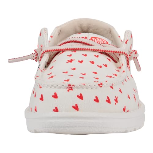 Image of HEYDUDE Kids Wendy Heart (Little Kid /Big Kid) - Shoes for Kids - Textile Upper Lining Insole and Outsole