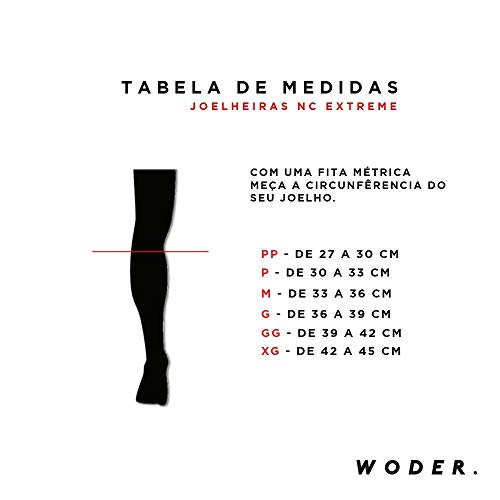 Joelheira NC Extreme Alta Performance 7mm - Gray Skull-M