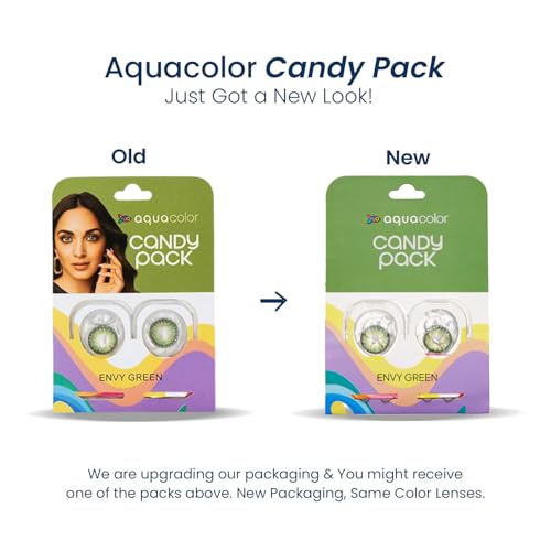Image of Aqua Color Envy Green Candy Pack - 0 PowerDailies (2 Lens /Box)