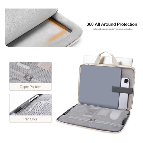 Image of MOSISO 360 Protective Laptop Bag, Shoulder Bag Double Layer Fluffy Padded Anti-theft Zipper