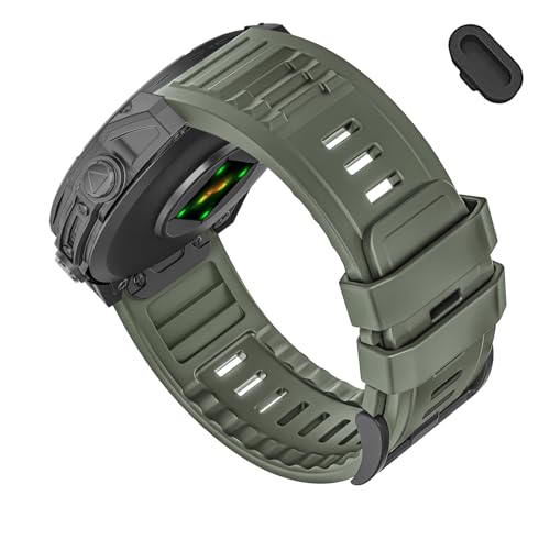 Image of 26mm Quickfit Silicone Watch Bands Compatible with Garmin Fenix 8 Pro /quatix 8 51mm /Fenix 7X /7X Pro /6X /6X Pro /5X /5X Plus /3 HR /Enduro 3 2 /Descent Mk3i 51mm /Mk2i /Tactix 8 /7 pro /epix Pro 51MM