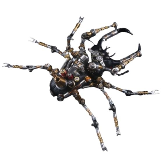 Puzzle metalowe 3D dla dorosłych, zestaw mechaniczny metalowy żuczek, zabawny zestaw do samodzielnego montażu łamigłówka metalowy zestaw, kreatywna dekoracja dla dorosłych prezenty 406 szt.