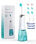 Sinus Cleaner Machine, Cordless Nasal Rinse Machine for Sinus Relief & Nasal Care, Electric Neti Pot with 6 Tips and 40 Salt Packs Nasal Irrigation Sinus Rinse System Kit for Adult & Kid