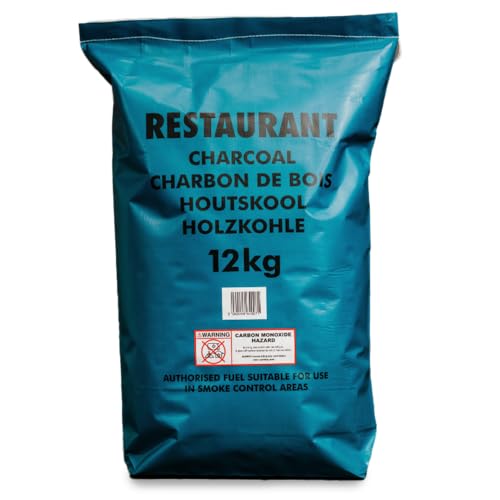 Log-Barn restaurant grade cooking lumpwood charcoal 12kg bag, perfect for charcoal BBQ's, large...