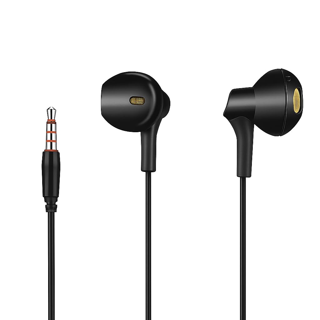 Fitto K38 Stereo Headphones Speaker, 10mm, Black