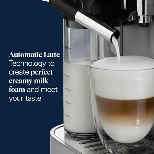 De’Longhi Magnifica Evo Next - Perfetto Automatic Coffee Machine with LatteCrema Automatic Milk Frothing, 13 One-Touch Drinks, Colour Touch Display, Silver Black (ECAM310.80.SB) - Image 5