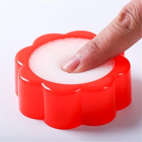 2 Stück Zählschwamm in Blumenform, Fingernass, zum Zählen von Bargeld, Geld, für Büro, Bank, Büro und Schulbedarf, Fingerbefeuchter