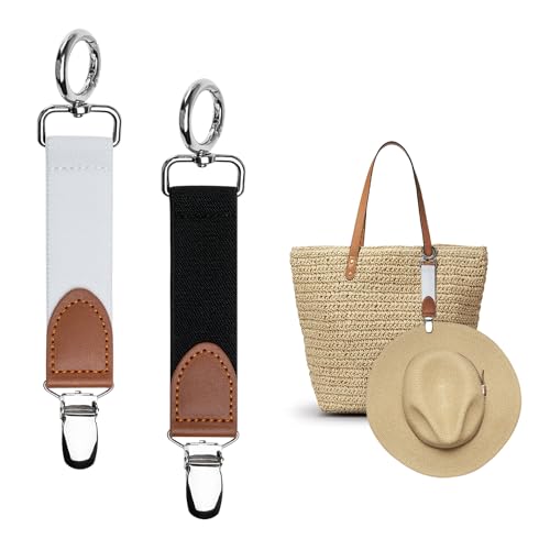 Nearockle 2-5Pcs Hat Clips for Travel Handbag Backpack Luggage,Elastic Clip Hat Companion for Women,Outdoor Travel Accessory