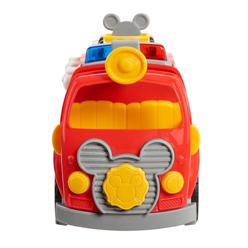 Just Play Mickey Mouse da Disney, camião de bombeiros de Mickey, coleção temática de figura e veículo com luzes e som, brinquedos para crianças a partir de 3 anos