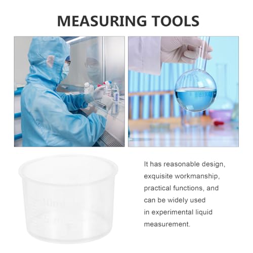 Vaso medidor plástico transparente 10 ml 100 unidades miniatura 6