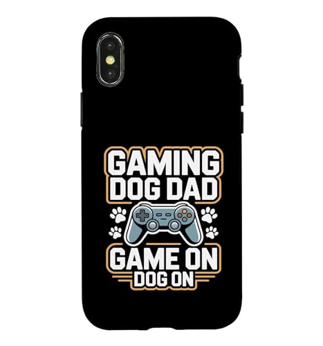 �������ȃQ�[���uDog Dad Game On Dog On Controller�v �X�}�z�P�[�X iPhone X/XS �p