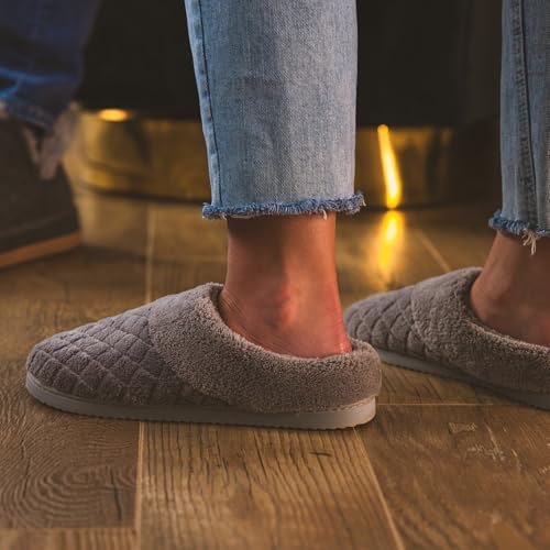 Image of Dearfoams Women's Memory Foam House Slippers - Libby Terry Clog With Wide Widths