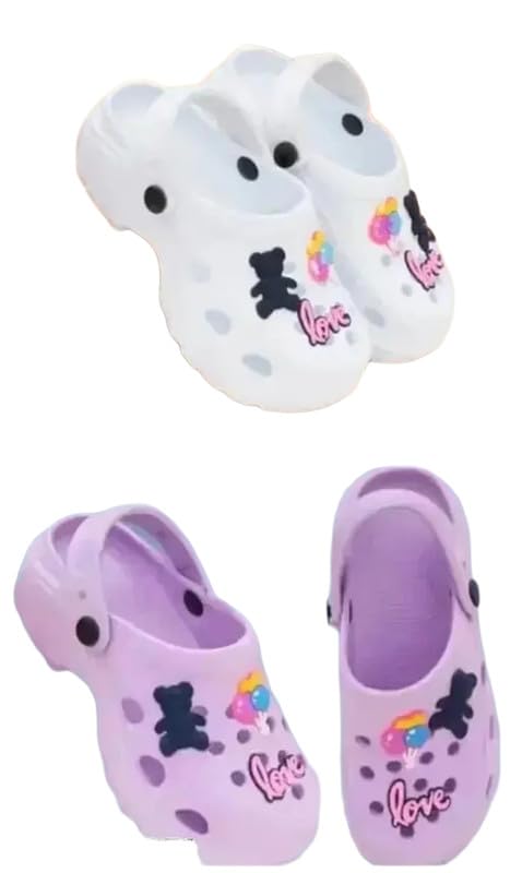 Women's Combo Love White & Purple Charming Clogs-picture-32