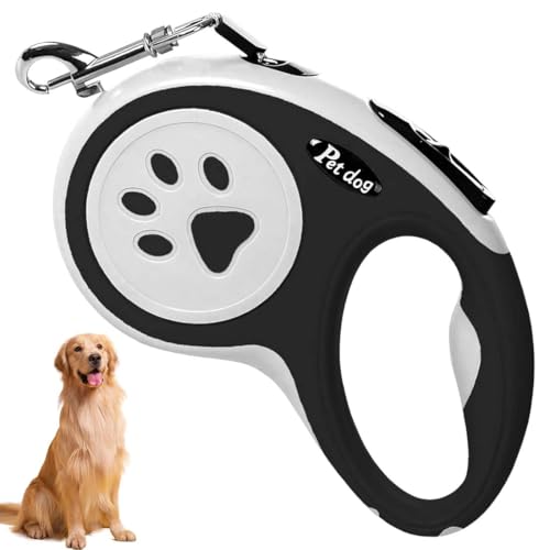 Guinzaglio Retrattile per Cani, 5 m, Impugnatura Ergonomica, Guinzaglio Flessibile per Addestramento e Passeggiate, protezione Cani, guinzaglio senza grovigli a 360°