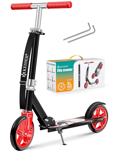 Kesser® Scooter Roller Kinderroller Cityroller Tretroller Kickroller Kickscooter | Panther (White)