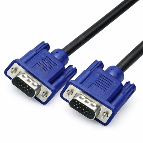 Cabo VGA 1,5 Metros Super Resistente Conexão Estável e Durável para TV, Projetor, Notebook e Monitores Compatível com Diversos Dispositivos, Fácil de Instalar Perfeito para Casa, Escritório e Escola