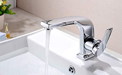 Aquieen Hot & Cold Wash Basin Mixer Tap (Nexa) - Copper, Chrome