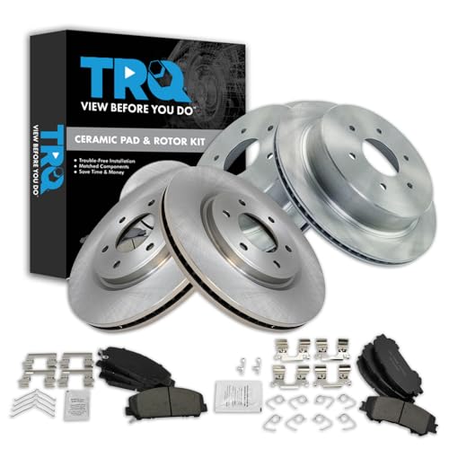 How Frequently Should You Inspect Car Brake Pads? 33 TRQ Front and Rear Brake Pad & Rotor Kit Ceramic