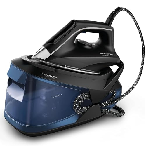 Rowenta Powersteam - Centro de planchado alta presión 6,2 bares, Golpe de vapor de 340 g/min, Continuo de 120 g/min, Suela MicroSteam con depósito de 1,7 L y Modo Eco, Para todos los tejidos, VR8315