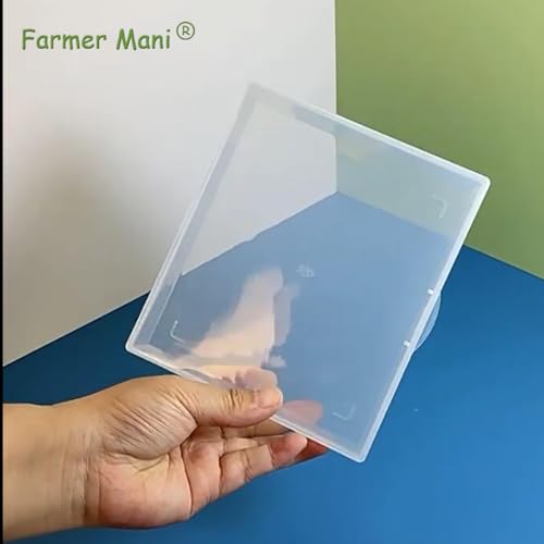 Image of 2 Packs Small Plastic Storage Containers (6.22x5.35x1.42 in), Clear Rectangle Bead Organizer Case with Lids for Crayons, Crafts, Beads Pencils Notebooks
