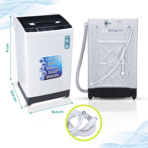 Image of Croma 8 kg Fully Automatic Top Load Washing Machine with 2 Years Warranty on Product and 10 Years on Motor (CRAW1502, Grey)