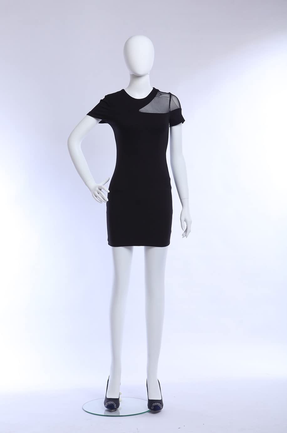 weibliche Schaufensterpuppe M6-7-6 weiß matt abstrakte Schaufensterpuppe Kopf abnehmbar Mannequin
