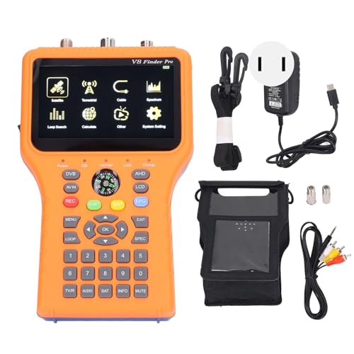 Generic Satellite Finder for V8 Fta Star Meter 4.3Inch for Dvb for V8 240V Circuit Tracers Analyzers (US Plug 100?240V), Genericx6k9st2q14-12