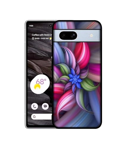 Image of Colorful Flower Design Premium 2D Printed Metal Back Case Cover for Google Pixel 7A 5G
