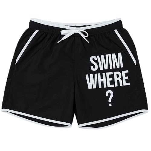 MOSCHINO Badehose Boxer schwarz Swim Where, Schwarz , XL