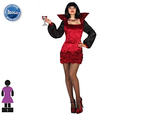Image secondaire de ATOSA déguisement vampiresse robe rouge court M