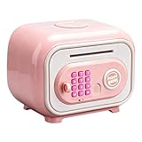 Nudorpn Hucha para niños, para Dinero en Efectivo y Monedas como Juguete, con código y contraseña de Huellas Dactilares, electrónica para Monedas - para niñas y Adolescentes de 3 a 12 años