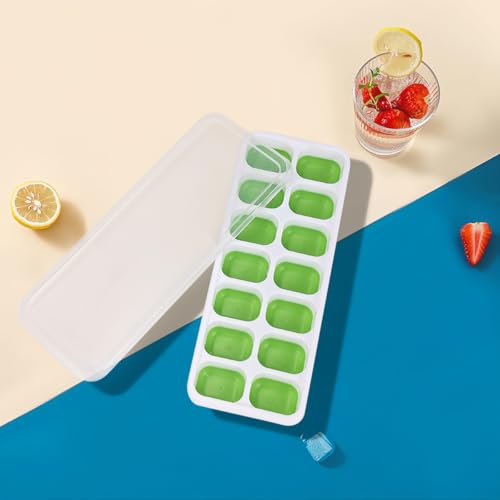 Bandejas para Cubos de Hielo, Pack de 3, Silicona Reutilizable miniatura 1