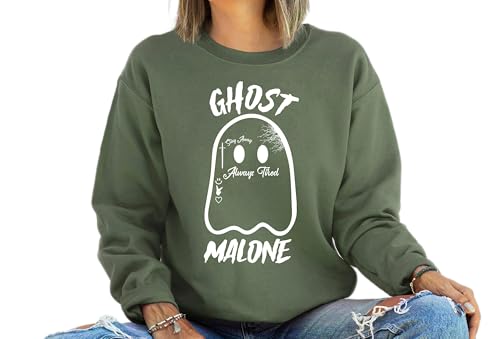 Ghost Malona Sweatshirt, Funny Halloween Sweatshirt, Cute Ghost Halloween Sweatshirt, Unisex Crewneck Sweatshirt, Halloween Women's Sweatshirt