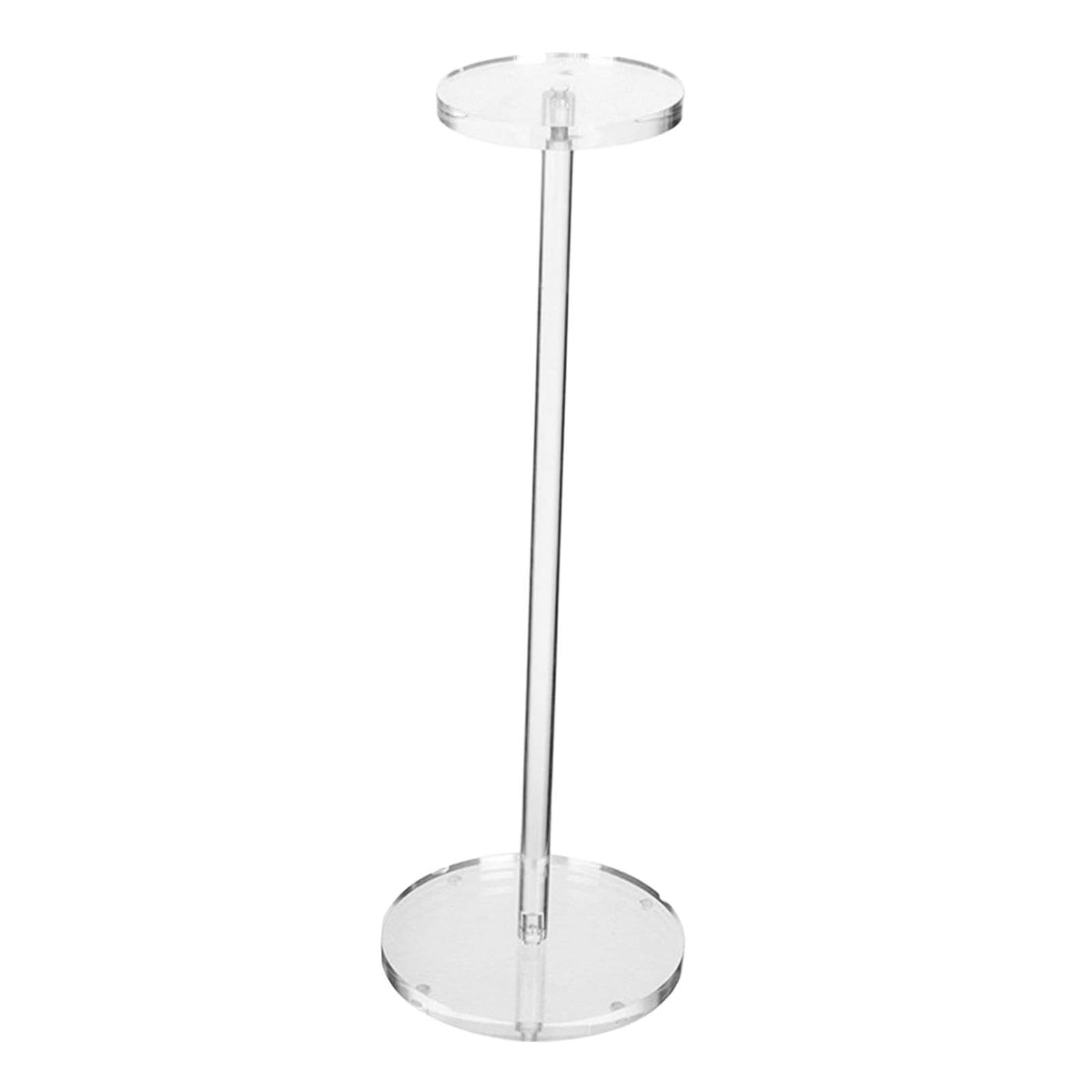 PIXZCSA Sturdy Freestanding Hat Storage Display Organizing Wigs Caps In Salons And Home Spaces Enhancing Visibility Hat Rack Display Stand For Wigs Caps Hairpieces, Clear, Round Base 30cm