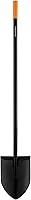 Fiskars Heavy Duty Digging Shovel - All-Steel Blade & Shaft, Ergonomic Straight Handle for Tough Soil Gardening
