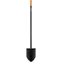 Fiskars Garden Shovel for Digging, Heavy Duty Steel Gardening Tool with Straight Handle