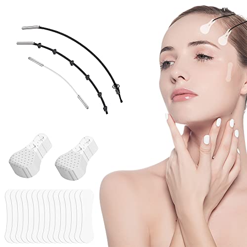JKDHJK 60 Pcs Face Lift Tape 100 Pcs Autocollant De Menton Autocollant Visage Invisible Instantané Autocollants Minces V-Forme Face Lift Patch pour Face Lift Anti-Rides Cover
