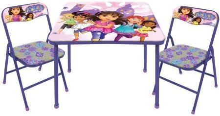 Dora the Explorer Nickelodeon Dora and Friends, Table and Chair Set, 3 Piece