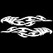 A/X Adesivo per Auto 15 * 3 CM Coppia Aquila Fiamme Tribal Car Sticker Personalizzato Moto Adesivi Impermeabili Car Styling Accessori C2-0417