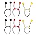 Lurrose Lot de 6 serre-têtes en forme d'abeille avec antenne, papillon, tentacule, pour fête, carnaval, cosplay, performance (jaune, rouge, noir, 2 pour chaque)