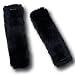 Zento Deals Soft Faux Sheepskin Seat Belt Shoulder Pad- Two Packs- A Must Have for All Car Owners for a More Comfortable Driving (Black)