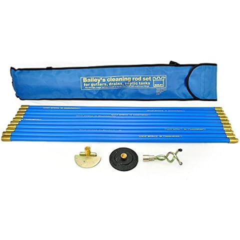 Bailey 5431 Universal Drain Rod Set in Carry Bag (3 Pieces) Cover
